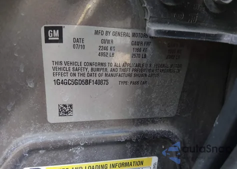 2011 Buick Lacrosse Cxl z USA, uszkodzony, nr VIN 1G4GC5GD5BF140875